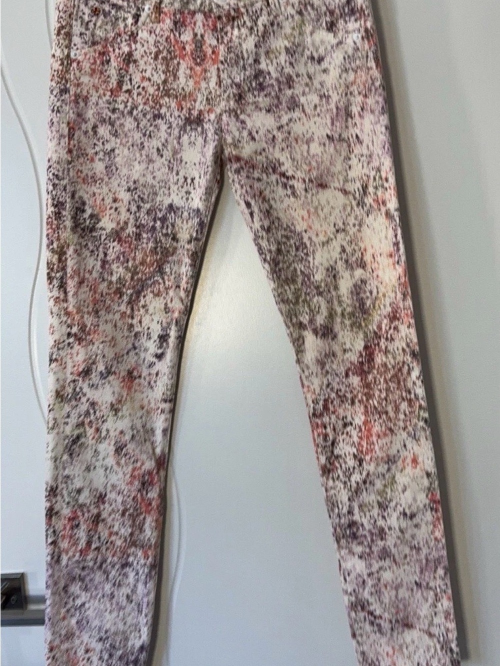 Hudson Jeans Multicolor Speckled Leggings - Cream Base
